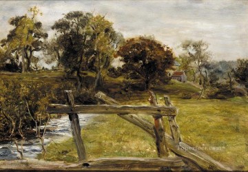 ハムステッド近くの風景ジョン・エヴェレット・ミレー川の眺め Oil Paintings